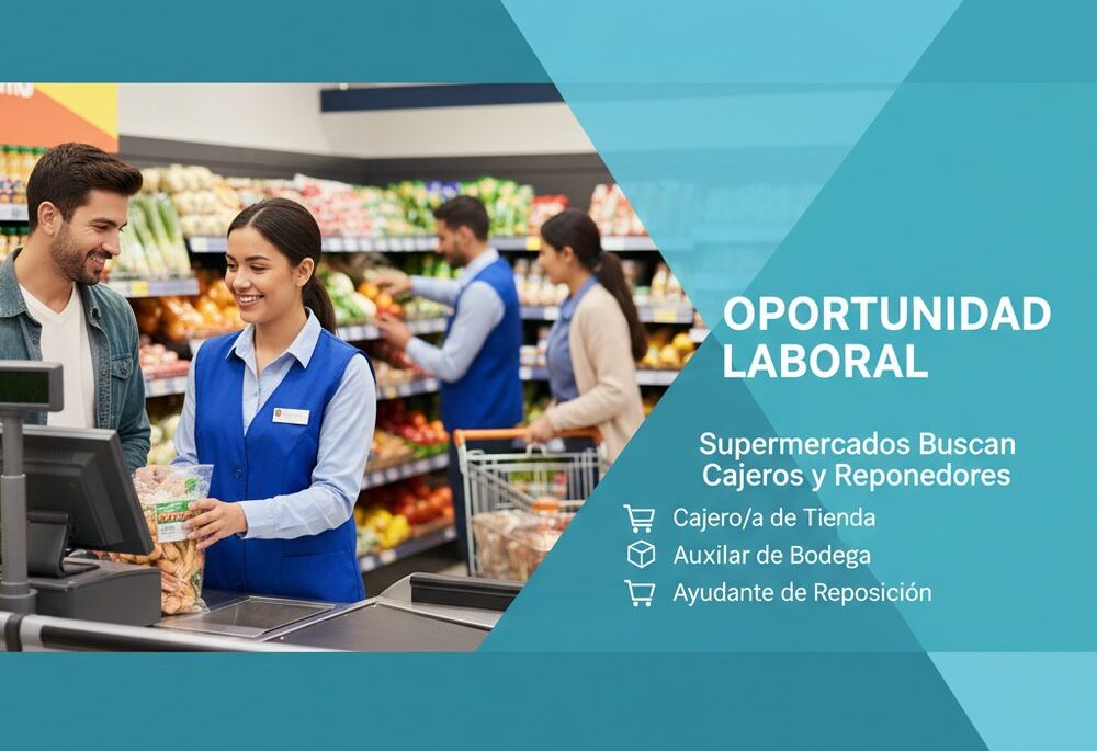 Lee más sobre el artículo Supermercados Buscan Cajeros y Reponedores