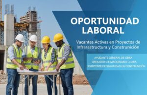 Lee más sobre el artículo Vacantes Activas en Proyectos de Infraestructura y Construcción