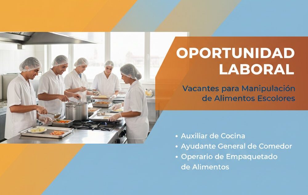 Lee más sobre el artículo Vacantes para Manipulación de Alimentos Escolares