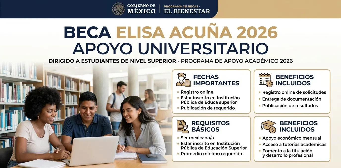 Lee más sobre el artículo Beca Elisa Acuña 2026 apoyo universitario