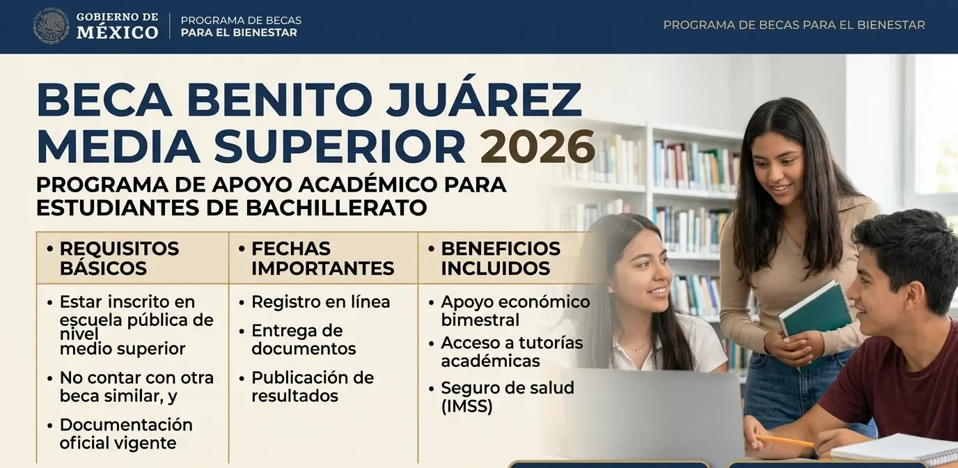 Lee más sobre el artículo Beca Benito Juárez media superior 2026