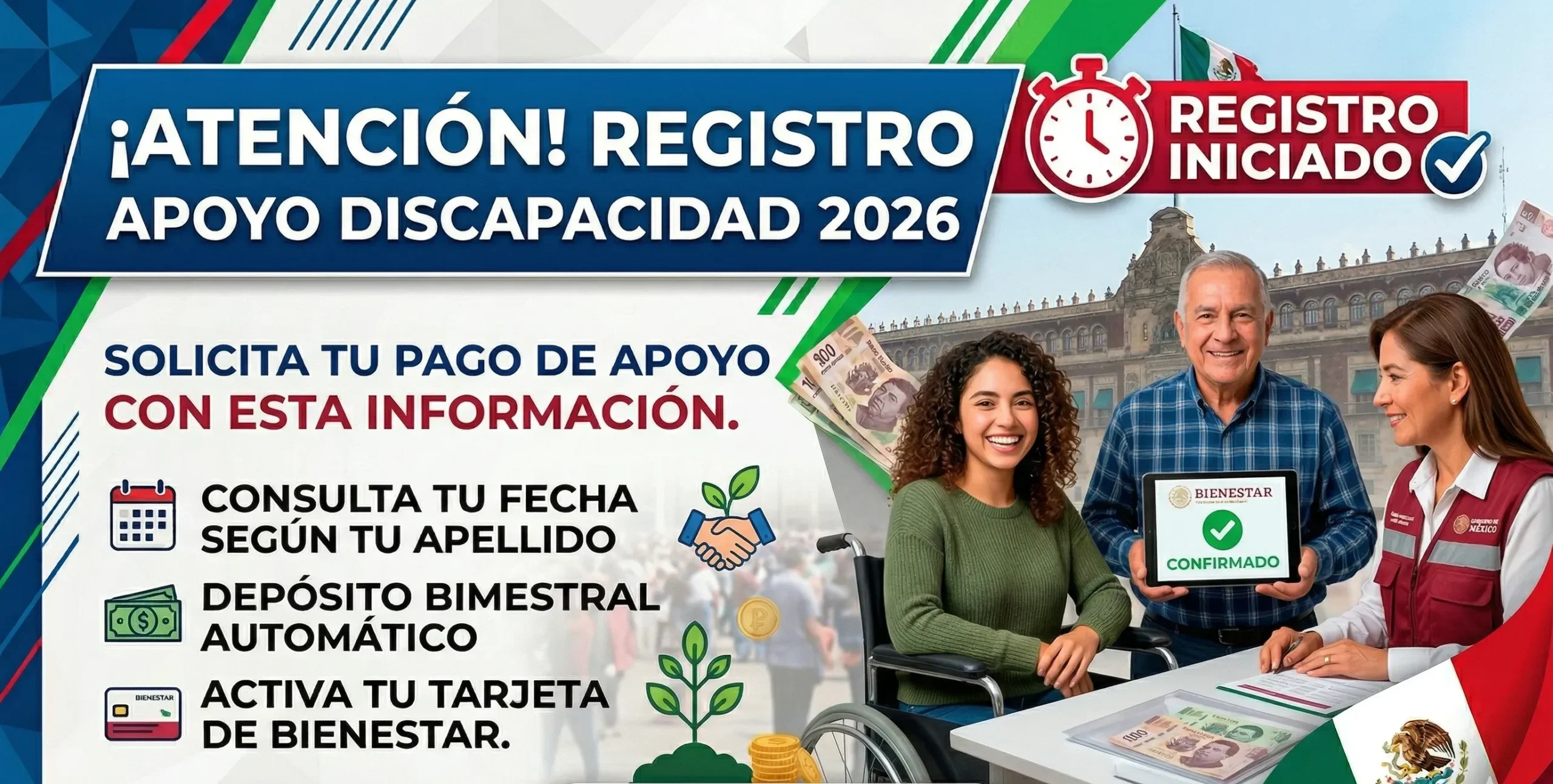Lee más sobre el artículo Apoyo discapacidad Bienestar 2026