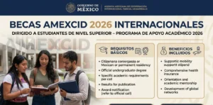 Lee más sobre el artículo Becas AMEXCID 2026 internacionales